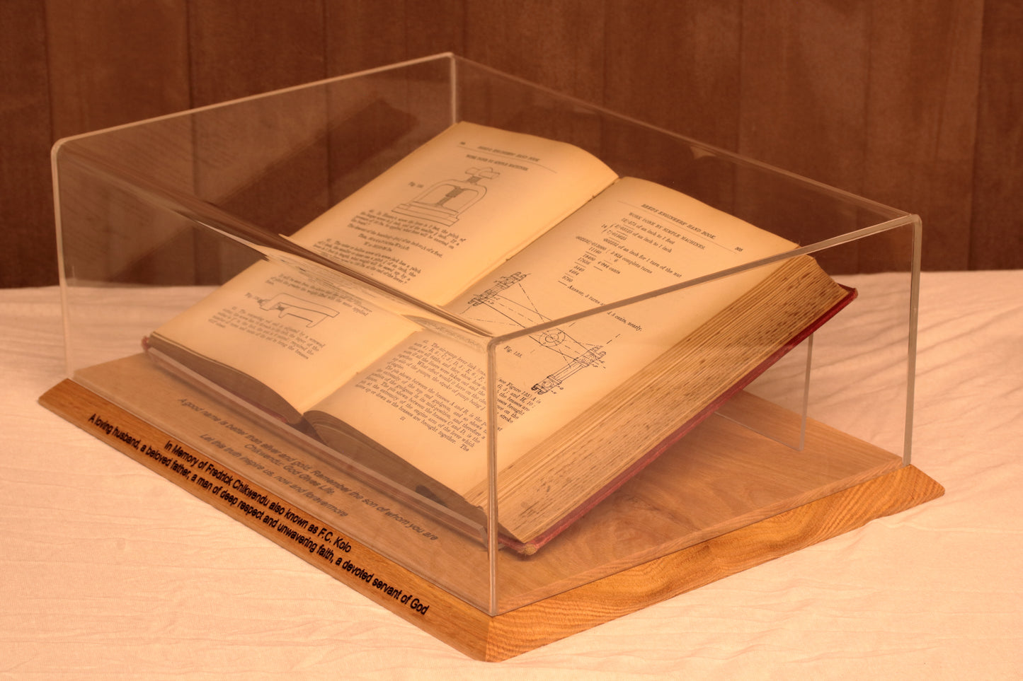 Rare Book Display Case w35cm x d25cm x h12cm