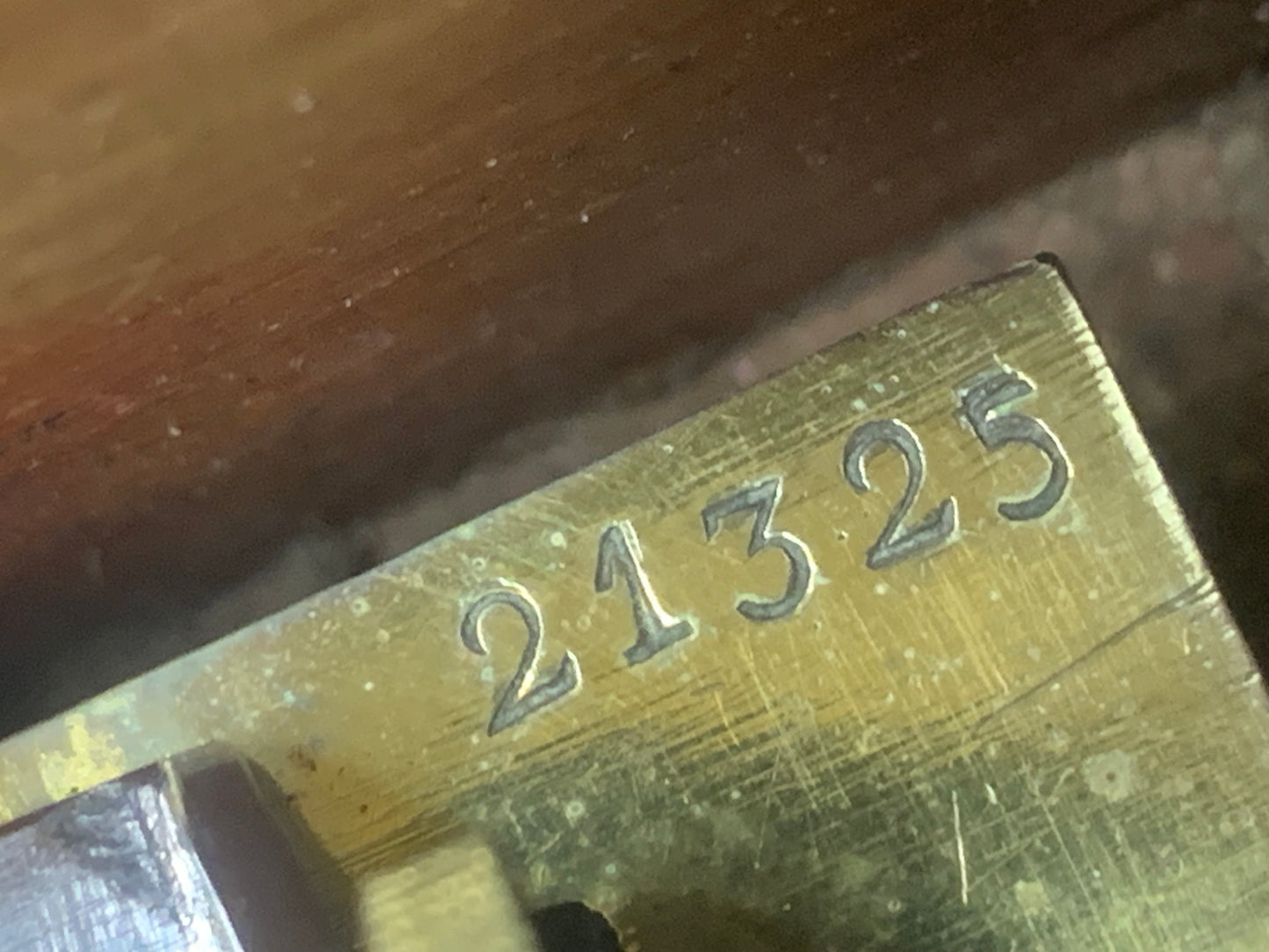 Small, Early keywound F.Nicole 4 air music box, Circa 1843, serial number 21325.