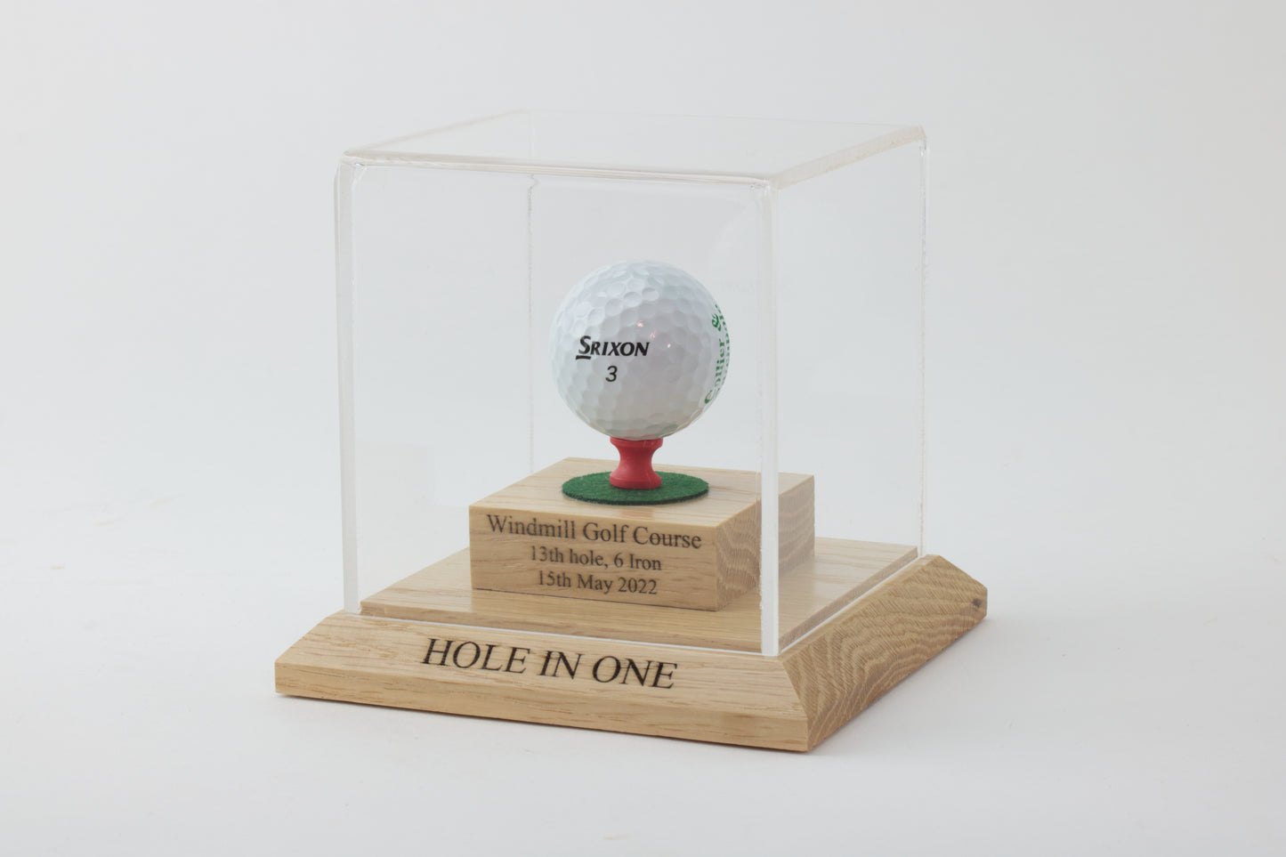 Golf Ball display case (Oak)