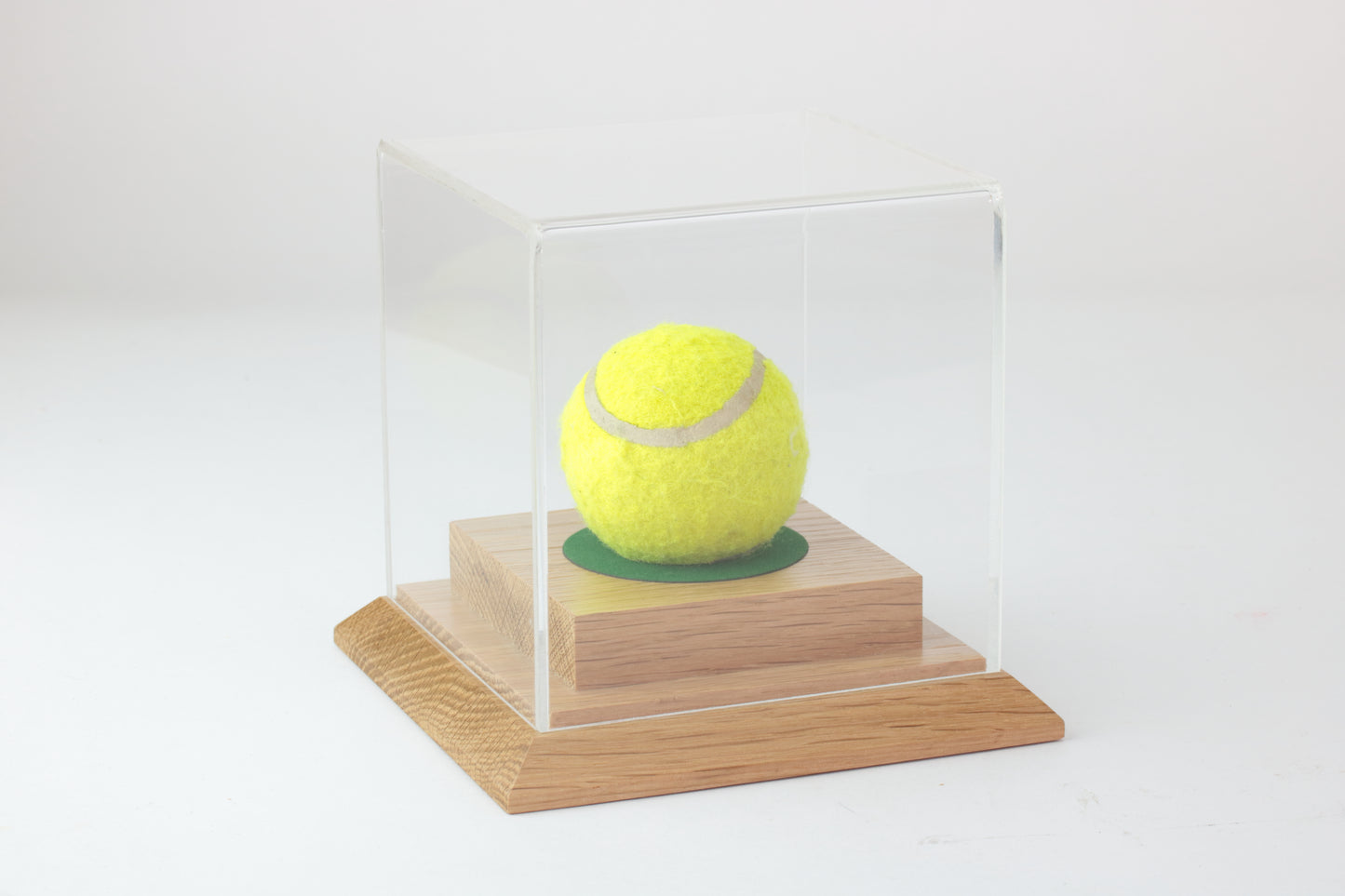 Tennis Ball Display case with custom engraving