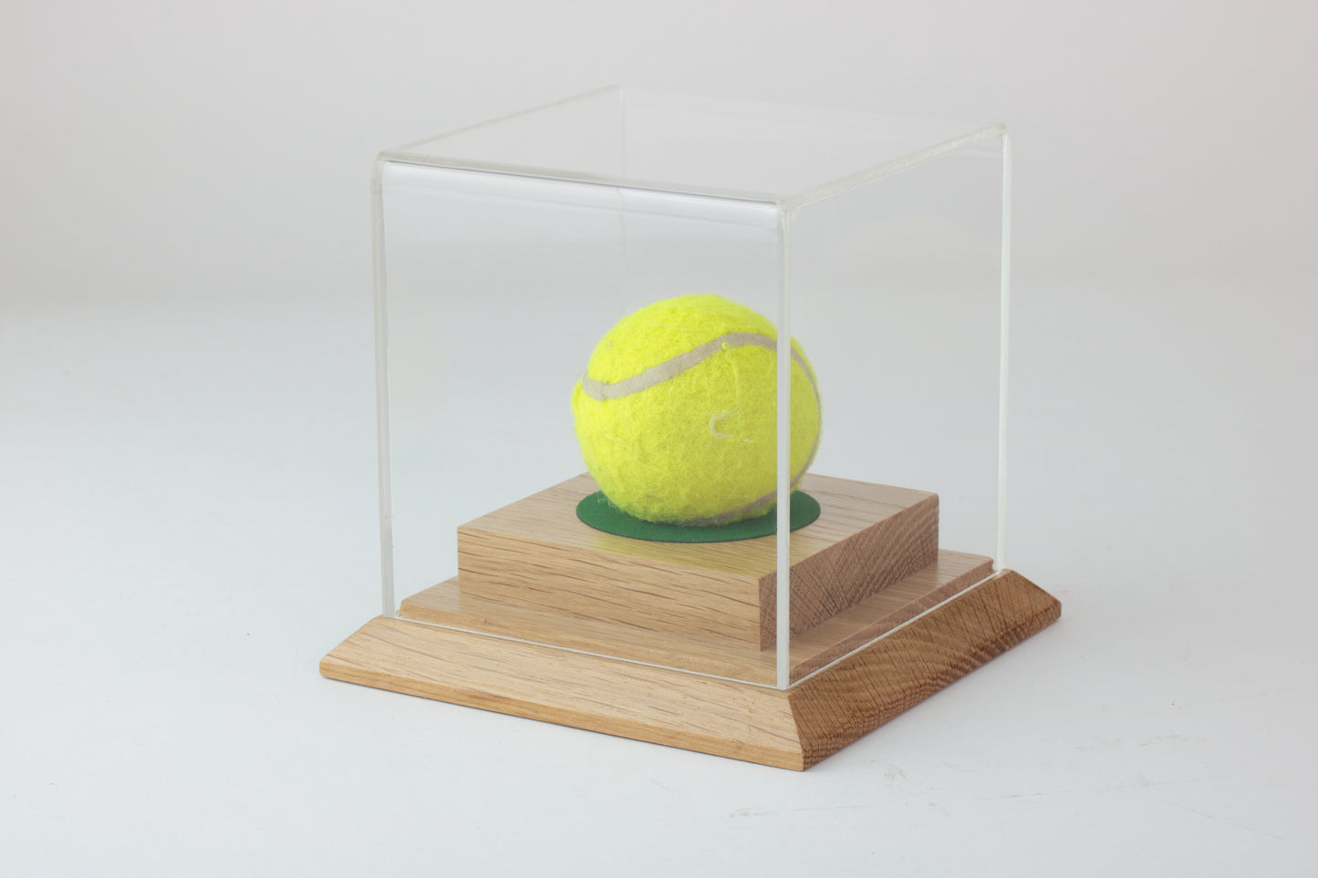 Tennis Ball Display case with custom engraving