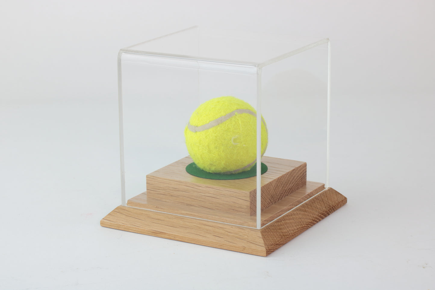 Tennis Ball Display case with custom engraving