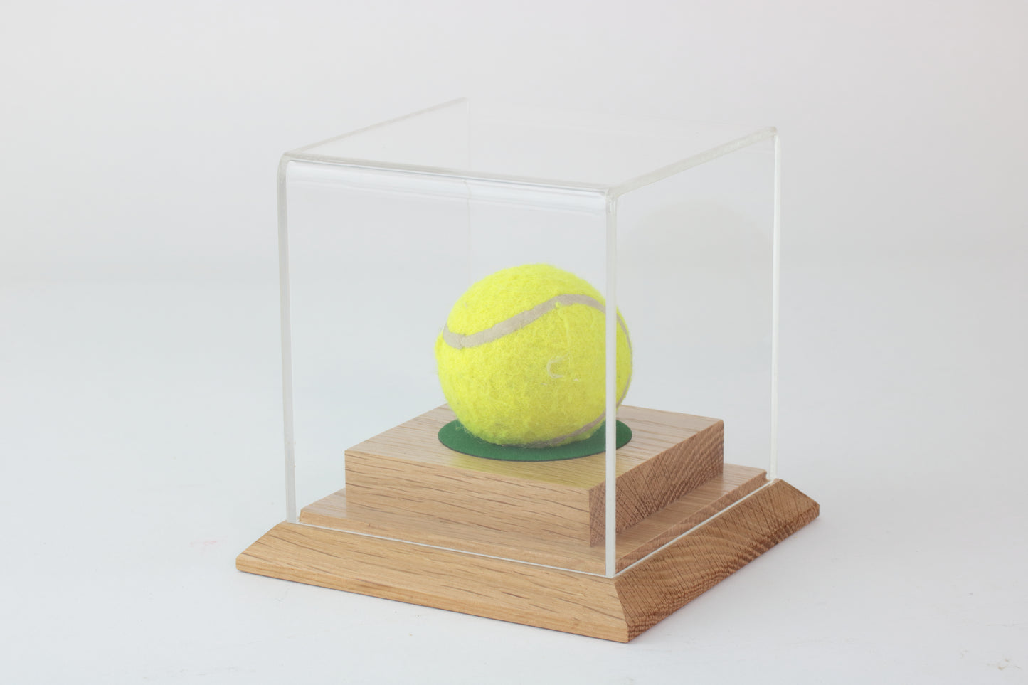 Tennis Ball Display case with custom engraving