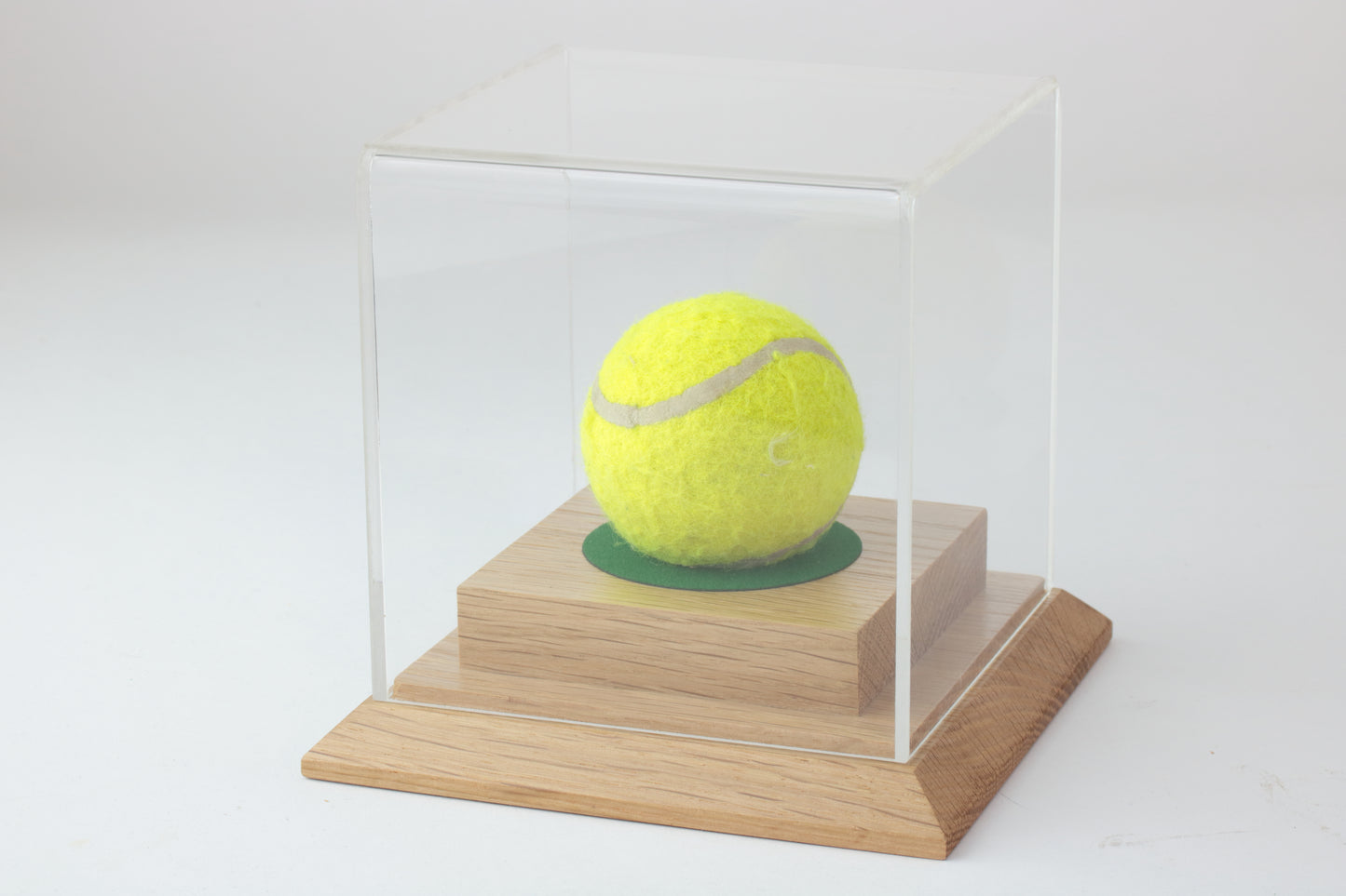 Tennis Ball Display case with custom engraving