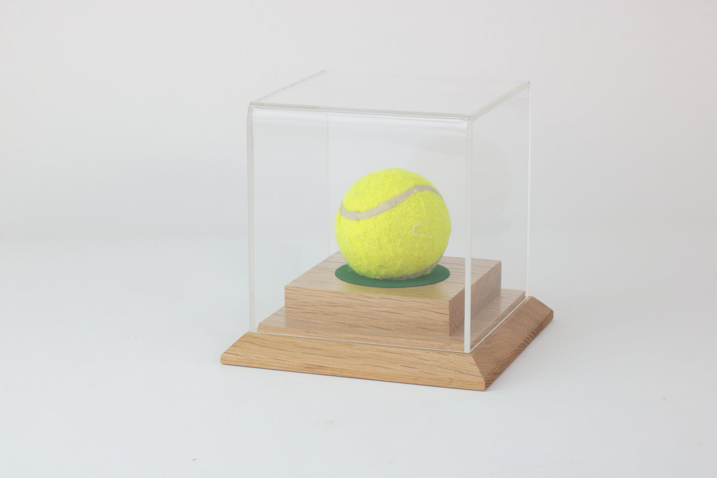 Tennis Ball Display case with custom engraving