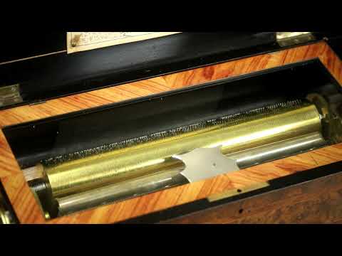 Burr Walnut 6 tune Music Box No 26841 Gamma 209