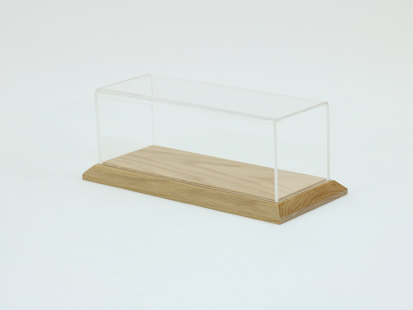 1:24 Scale Model car display case with solid OAK base