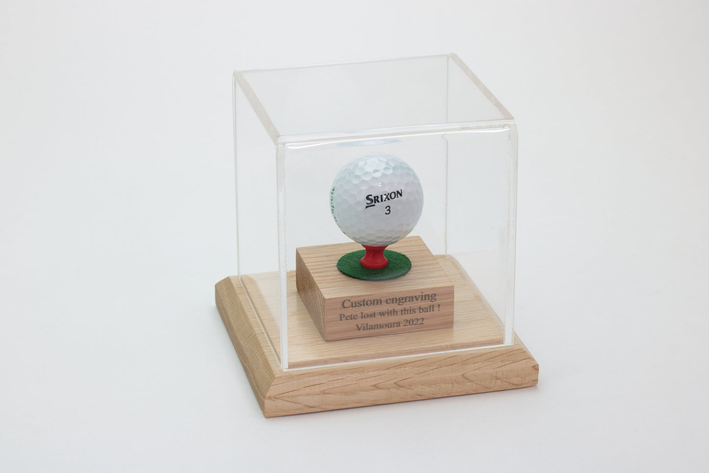 Golf Ball display case (Oak)